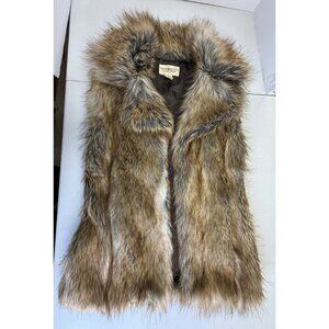 Ralph Lauren Denim & Supply Faux Fur Vest Large Vintage Festival Chic 90s Boho S